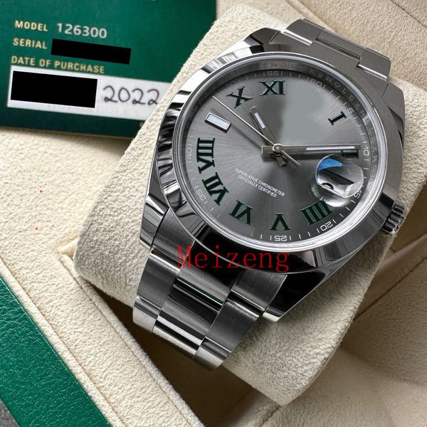 luxury wristwatch 41mm datejust 126300 oyster box/ papers - wimbledon men's automatic watch-2, Slivery;brown
luxury wristwatch 41mm datejust 126300 oyster box/ papers - wimbledon men's automatic watch-2, Slivery;brown