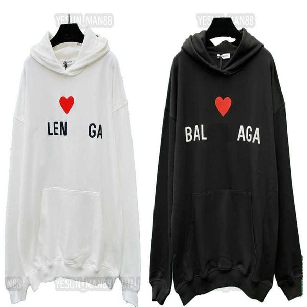 men's hoodies sweatshirts designer luxury paris balanciagas classic european fashion cotton red heart printing pullover hoodie men', Black
men's hoodies sweatshirts designer luxury paris balanciagas classic european fashion cotton red heart printing pullover hoodie men', Black