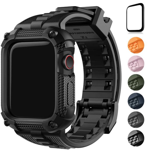 watch bands apple watch band with rugged case for iwatch 8/7/6/se/5/4 45/44mm 41/40mm apple watch sport strap with screen protector t221213, Black;brown
watch bands apple watch band with rugged case for iwatch 8/7/6/se/5/4 45/44mm 41/40mm apple watch sport strap with screen protector t221213, Black;brown