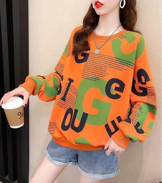 women's sweaters autumn winter streetwear letter print loose casual sweatshirt women fashion trend all-match pullover lady popularity o, White;black
women's sweaters autumn winter streetwear letter print loose casual sweatshirt women fashion trend all-match pullover lady popularity o, White;black