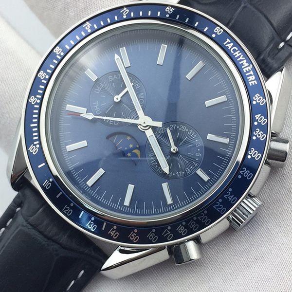 multifunctional men's leather watch moonphase quartz movement timing fine steel luminous waterproof, Slivery;golden
multifunctional men's leather watch moonphase quartz movement timing fine steel luminous waterproof, Slivery;golden