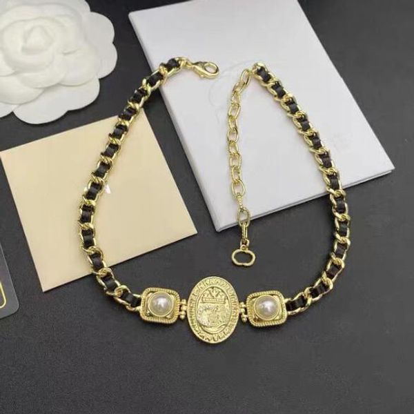 classic women 18k gold plated pendants necklaces brand designer choker chain letter necklace pearl design jewelry fashion accessories, Silver
classic women 18k gold plated pendants necklaces brand designer choker chain letter necklace pearl design jewelry fashion accessories, Silver