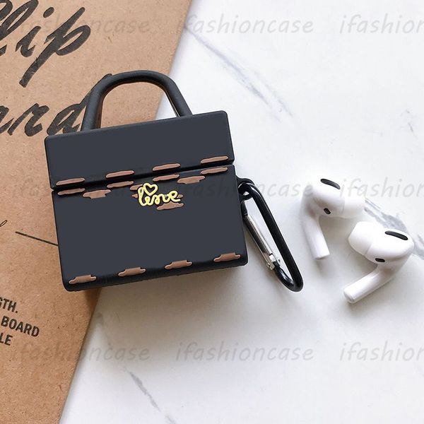 Image of Designer Headphone Accessories Fashion Brand Pattern Handbag With Pendant Luxury Bluetooth Earphone Cushions 4 Styles For AirPods 1 2 3 Top