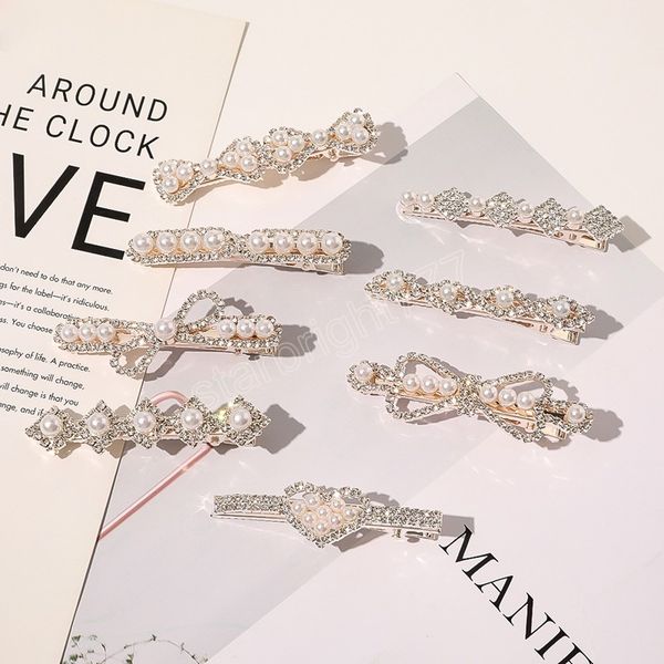 fashion pearl hair clip women girls elegant hairpin rhinestone barrettes alloy side clips headwear ponytail hair accessories, Slivery;white
fashion pearl hair clip women girls elegant hairpin rhinestone barrettes alloy side clips headwear ponytail hair accessories, Slivery;white
