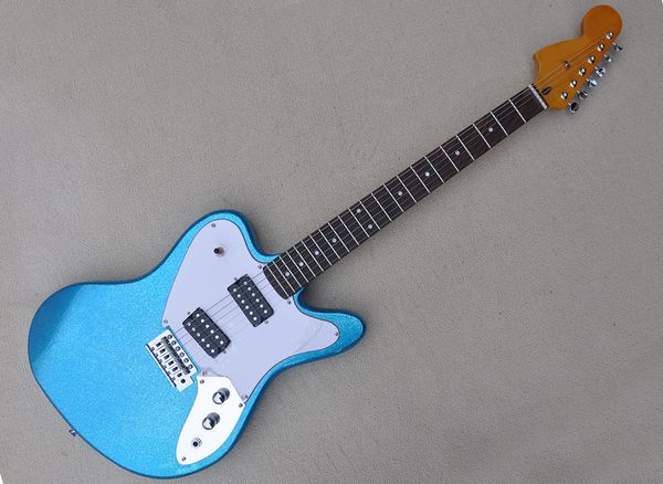 left hand sparkle blue electric guitar with humbuckers rosewood fretboard can be customized
left hand sparkle blue electric guitar with humbuckers rosewood fretboard can be customized