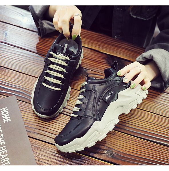 fashion autumn and winter new women's shoes sporty casual leather shoes women's non slip wear resistant soft sole light low small, Black
fashion autumn and winter new women's shoes sporty casual leather shoes women's non slip wear resistant soft sole light low small, Black