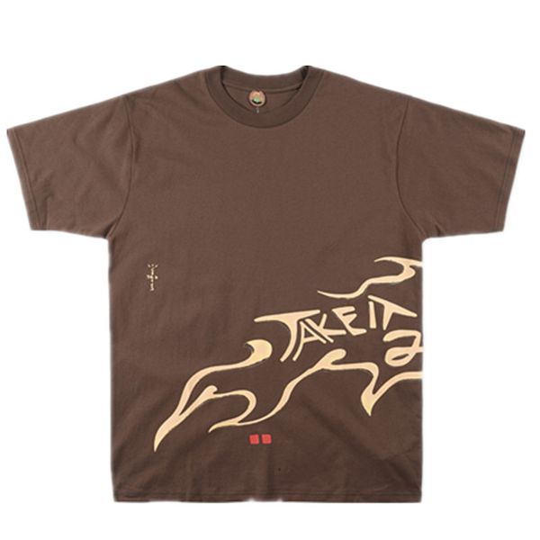 men's t-shirts portrait running and jumping short sleeve t-shirt high street brown cotton couple, White;black
men's t-shirts portrait running and jumping short sleeve t-shirt high street brown cotton couple, White;black
