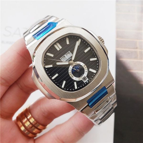 mens watch 5726 series 40mm moon phase dial sapphire glass automatic leather strap men designer sports wristwatch318u, Slivery;brown
mens watch 5726 series 40mm moon phase dial sapphire glass automatic leather strap men designer sports wristwatch318u, Slivery;brown
