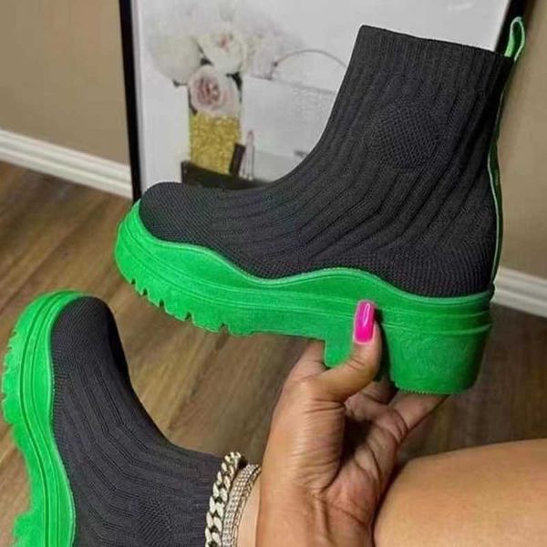 boot 's winter fashion knit couples plus size socks shoes casual wedge stretch fabric versatile platform buty damskie 221213, Black
boot 's winter fashion knit couples plus size socks shoes casual wedge stretch fabric versatile platform buty damskie 221213, Black