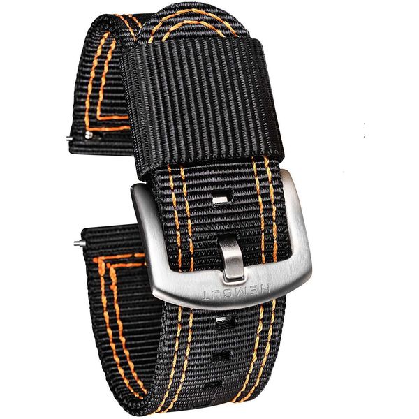 watch bands hemsut black orange watch bands fast release military nylon watch straps and heavy duty brushed buckle 18mm 20mm 22mm 24mm t2212, Black;brown
watch bands hemsut black orange watch bands fast release military nylon watch straps and heavy duty brushed buckle 18mm 20mm 22mm 24mm t2212, Black;brown