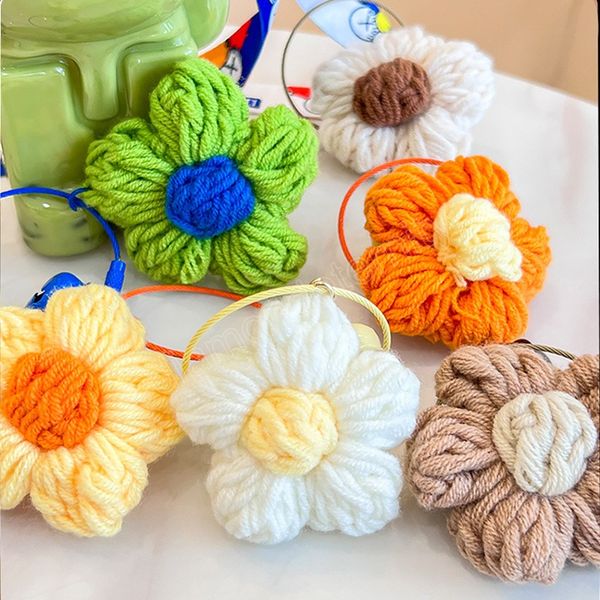 cute knitted keychain crocheted flower and little bell pendant keyring for women girls charm bag backpack car keychain gift, Silver
cute knitted keychain crocheted flower and little bell pendant keyring for women girls charm bag backpack car keychain gift, Silver