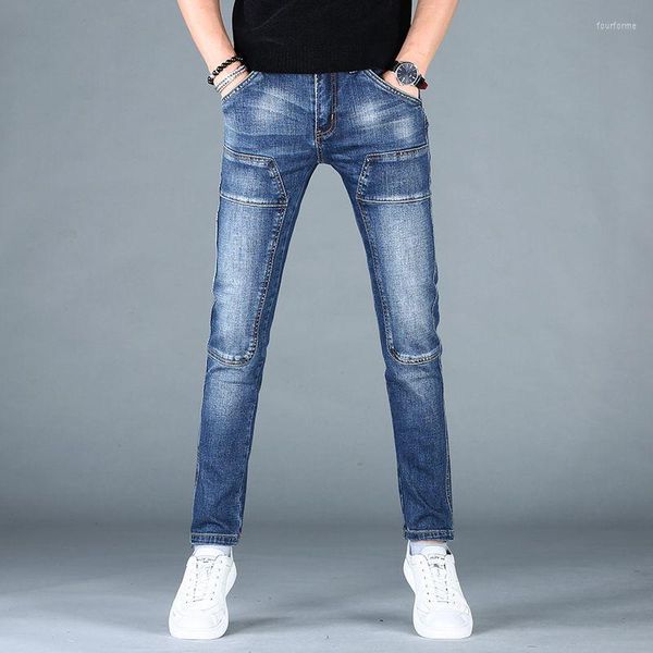 men's jeans european and american autumn blue men's slim little feet straight stretch fashion casual trousers mens men
men's jeans european and american autumn blue men's slim little feet straight stretch fashion casual trousers mens men