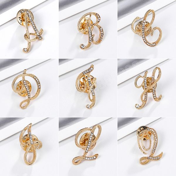 women a-z letter brooch shiny rhinestones gold color english capital alphabet metal brooch pins lady elegent jewelry accessories, Gray
women a-z letter brooch shiny rhinestones gold color english capital alphabet metal brooch pins lady elegent jewelry accessories, Gray