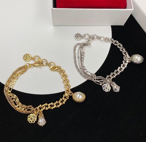 designer fashion multilayer chain pearl charm bracelet retro link bracelets for women men party wedding lovers gift engagement jewelry, Golden;silver
designer fashion multilayer chain pearl charm bracelet retro link bracelets for women men party wedding lovers gift engagement jewelry, Golden;silver