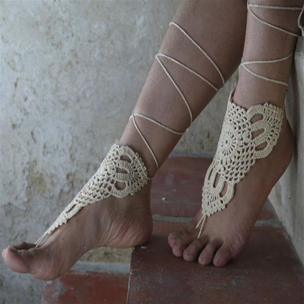 1 pair or 2 pcs barefoot sandals beach crochet sandal shoe sandal leg decoration hippie shoes wedding bridal party3582, Black
1 pair or 2 pcs barefoot sandals beach crochet sandal shoe sandal leg decoration hippie shoes wedding bridal party3582, Black