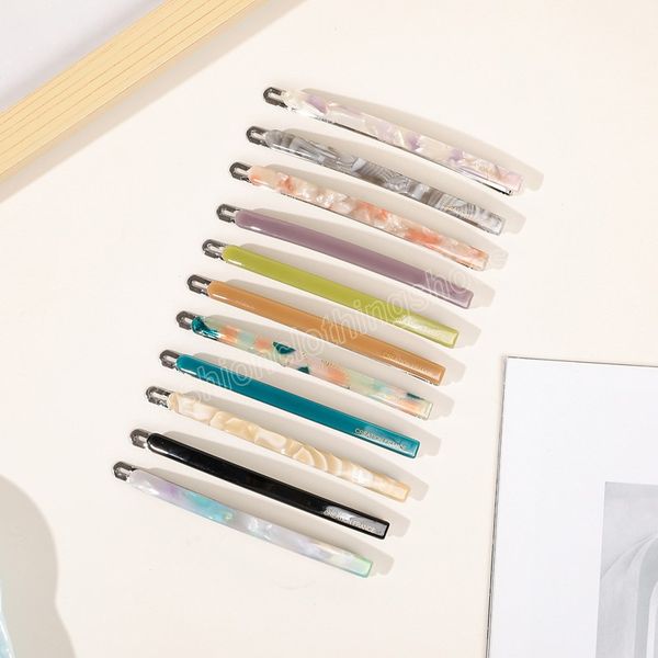 women colorful acetate geometric hair clips vintage hairpins long barrettes all match fashion hair accessories gifts, Slivery;white
women colorful acetate geometric hair clips vintage hairpins long barrettes all match fashion hair accessories gifts, Slivery;white