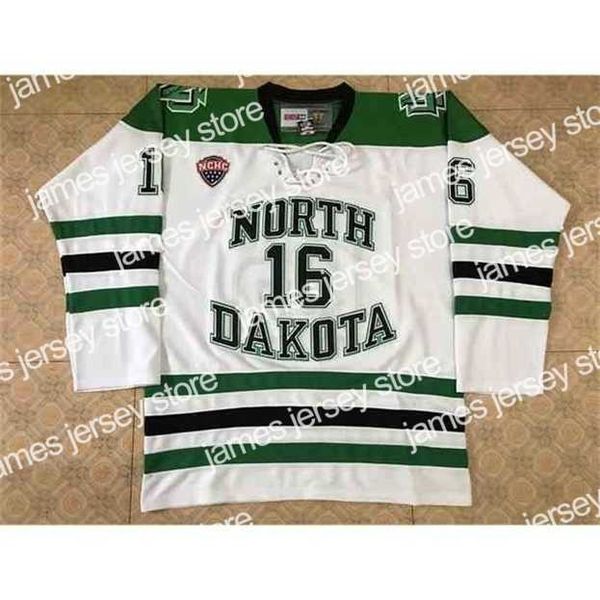 college hockey wears nik1 north dakota fighting sioux 16 brock boeser hockey jersey embroidery stitched customize any number and name jersey, Black