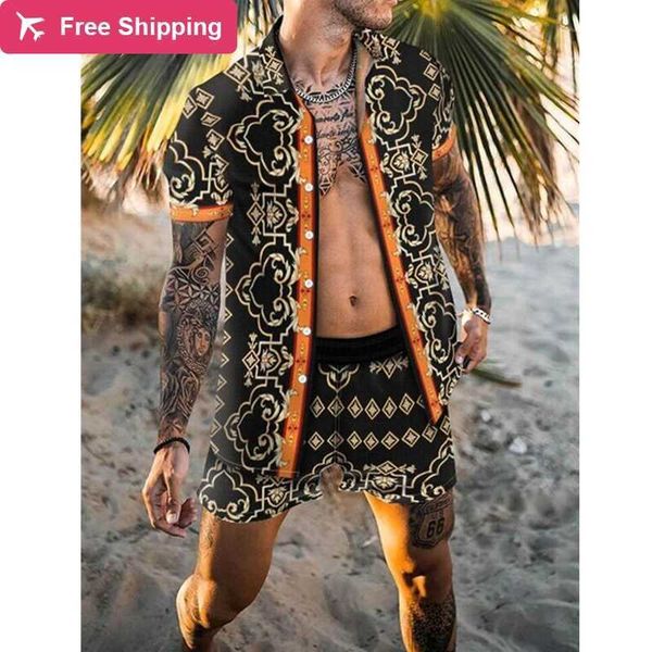 2023 tracksuits hawaiian mens printing short sleeve summer casual floral shirt beach two piece suit fashion men sets s 3xl, Gray
2023 tracksuits hawaiian mens printing short sleeve summer casual floral shirt beach two piece suit fashion men sets s 3xl, Gray
