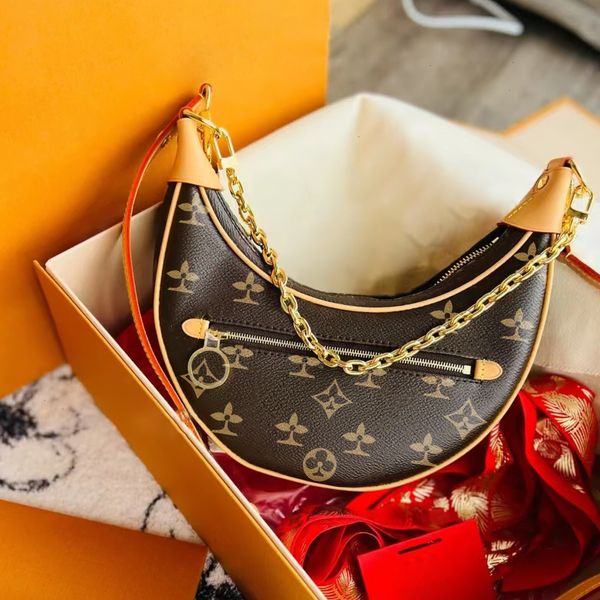 genuine leather luxury loop m81098 half moon peas fashion women's designer shoulder bag clutch latest handbag men metal chain tote cros
genuine leather luxury loop m81098 half moon peas fashion women's designer shoulder bag clutch latest handbag men metal chain tote cros