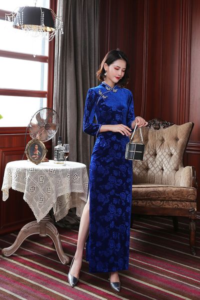 ethnic clothing autumn floral flocking seven points sleeve long cheongsam elegant traditional chinese mandarin collar qipao oversize 4xl, Red
ethnic clothing autumn floral flocking seven points sleeve long cheongsam elegant traditional chinese mandarin collar qipao oversize 4xl, Red