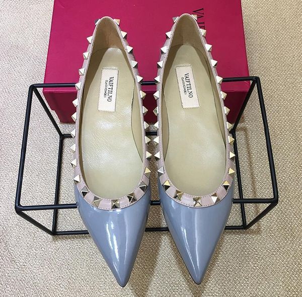 red bottom shoes patent leather pointed toe slip on for women ladies party rivet flat shoes zapatos de mujer, Black
red bottom shoes patent leather pointed toe slip on for women ladies party rivet flat shoes zapatos de mujer, Black