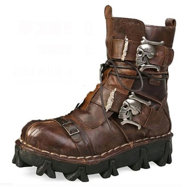 plus size fashion cowhide genuine leather military uniform boots gothic skull punk martin platform mid-calf boots steampunk shoes 241a, Black
plus size fashion cowhide genuine leather military uniform boots gothic skull punk martin platform mid-calf boots steampunk shoes 241a, Black