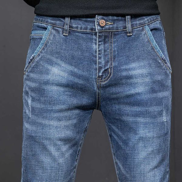 four seasons jeans men's elastic slim fit jeans men's fashion style comfortable casual cowboy men, Blue
four seasons jeans men's elastic slim fit jeans men's fashion style comfortable casual cowboy men, Blue