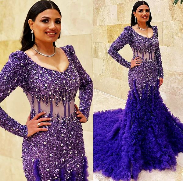2023 arabic aso ebi mermaid lavender prom dresses crystals sequins evening formal party second reception birthday engagement gowns dress zj6, Black
2023 arabic aso ebi mermaid lavender prom dresses crystals sequins evening formal party second reception birthday engagement gowns dress zj6, Black