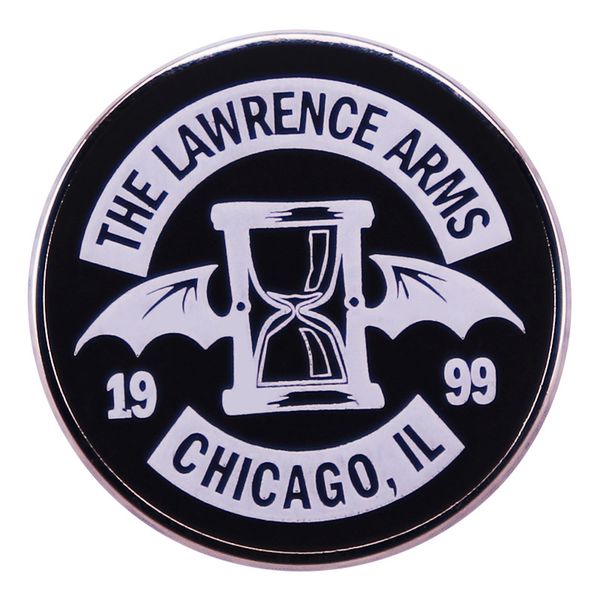 lawrence arms pins band badge backpack decorative metal jewelry brooch, Blue 
lawrence arms pins band badge backpack decorative metal jewelry brooch, Blue