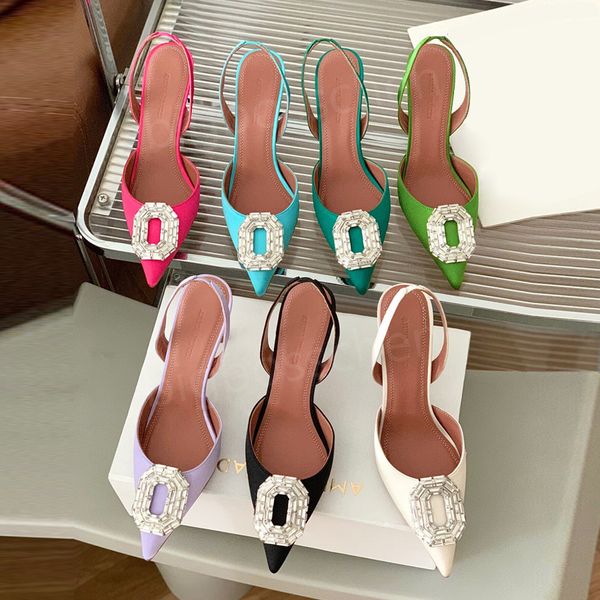 2023 new high heels women's formal shoes amina muadd designer fashion luxury rhinestone buckle pointed toe 10cm satin wedding party dre, Black
2023 new high heels women's formal shoes amina muadd designer fashion luxury rhinestone buckle pointed toe 10cm satin wedding party dre, Black