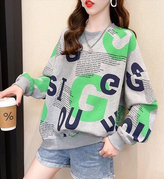 women's sweaters autumn winter streetwear letter print loose casual sweatshirt women long sleeve fashion pullover oversized all-match j, White;black
women's sweaters autumn winter streetwear letter print loose casual sweatshirt women long sleeve fashion pullover oversized all-match j, White;black