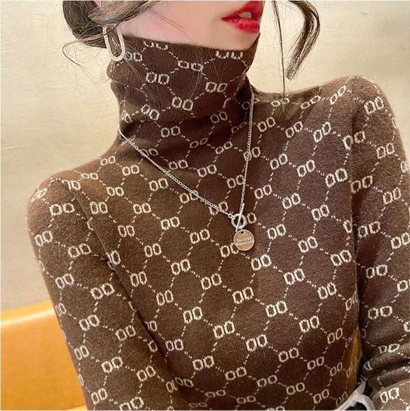 women's sweaters autumn winter letter slim fit underlay knitwear high collar designer pullover sweater knitted coat, White;black
women's sweaters autumn winter letter slim fit underlay knitwear high collar designer pullover sweater knitted coat, White;black