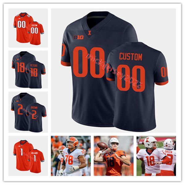 american college football wear chase brown jersey custom stitched mens youth illinois fighting illini football jerseys 3 tommy devito 4 jer&, Black
american college football wear chase brown jersey custom stitched mens youth illinois fighting illini football jerseys 3 tommy devito 4 jer&, Black