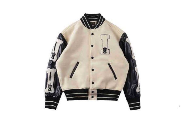 kapital kountry varsity baseball jacket embroidery bone jackets men women coat skin sleeve stitching 11, Black;brown
kapital kountry varsity baseball jacket embroidery bone jackets men women coat skin sleeve stitching 11, Black;brown