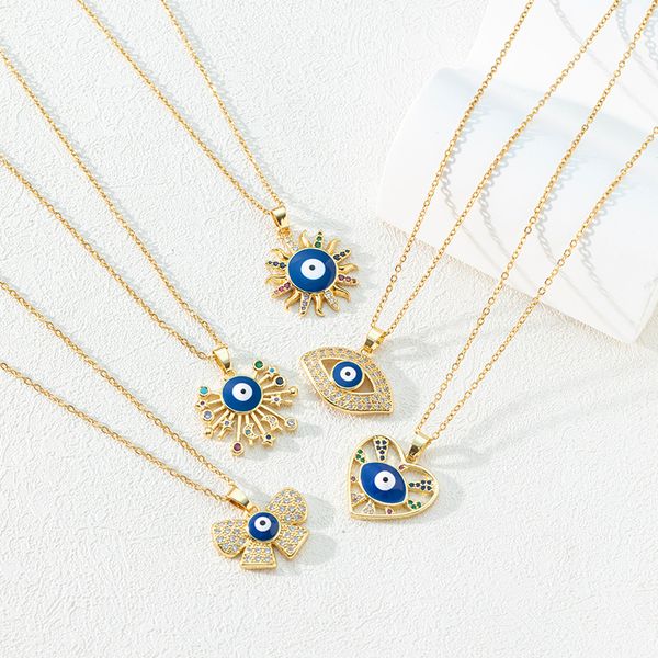 s3362 fashion jewelry gold plated enamel evil eye pendant necklace heart sun butterfly blue eyes choker necklaces, Silver
s3362 fashion jewelry gold plated enamel evil eye pendant necklace heart sun butterfly blue eyes choker necklaces, Silver