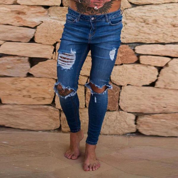men's jeans 2022 hole jean men fashion skinny stretch denim pencil pants distressed ripped freyed biker slim fit trouser size 28-36, Blue
men's jeans 2022 hole jean men fashion skinny stretch denim pencil pants distressed ripped freyed biker slim fit trouser size 28-36, Blue