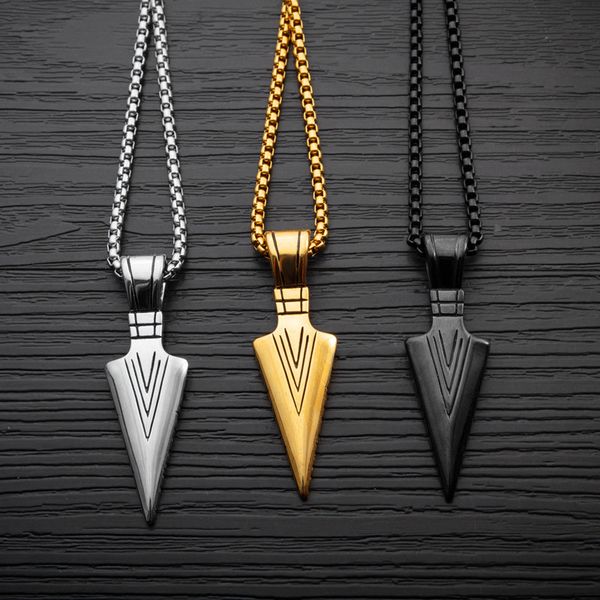 personality spear head pendant necklace men's stainless steel chain love jewelry, Silver
personality spear head pendant necklace men's stainless steel chain love jewelry, Silver