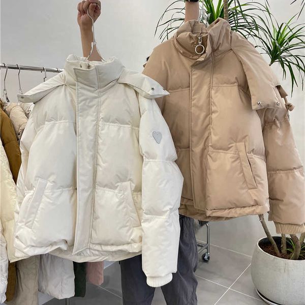 down jacket coat amii 90 men women simple hooded thickened women's love embroidery loose design warm couples 22fw casual designer fashi, Black
down jacket coat amii 90 men women simple hooded thickened women's love embroidery loose design warm couples 22fw casual designer fashi, Black