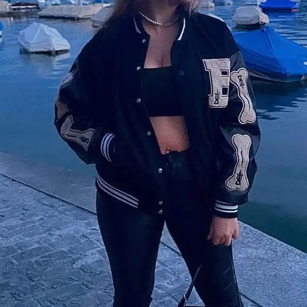 mens jackets varsity jacket baseball bomber women hip hop harajuku bone letter patchwork leather streetwear men college coatsmens, Black;brown
mens jackets varsity jacket baseball bomber women hip hop harajuku bone letter patchwork leather streetwear men college coatsmens, Black;brown
