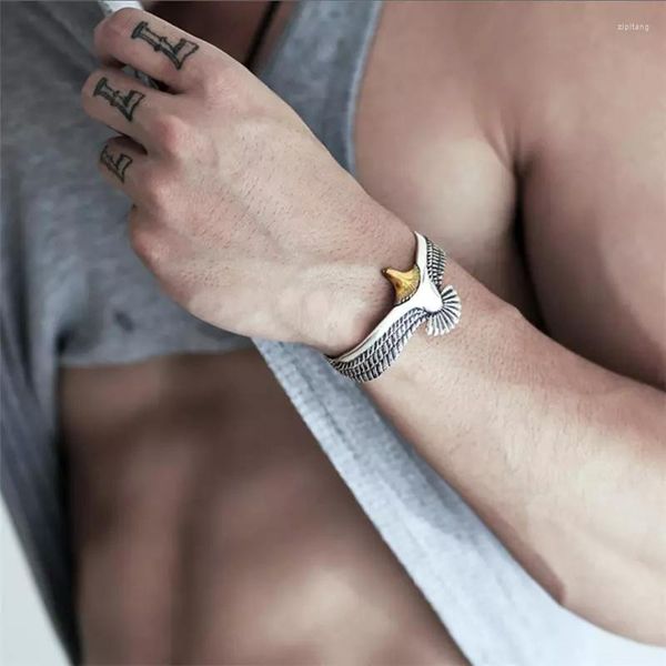bangle personality creative retro old eagle bracelet domineering feather open fashion accessories for men women, Black
bangle personality creative retro old eagle bracelet domineering feather open fashion accessories for men women, Black