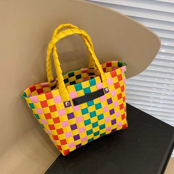 woven vegetable basket new large capacity colorful personality women's shopping bag handmade nylon woven shoulder bags for women
woven vegetable basket new large capacity colorful personality women's shopping bag handmade nylon woven shoulder bags for women