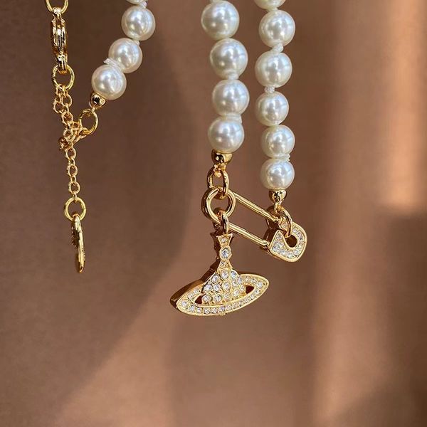 designer jewelry necklaces saturn pin pearl necklace luxury full diamond collarbone chain europe america, Silver
designer jewelry necklaces saturn pin pearl necklace luxury full diamond collarbone chain europe america, Silver