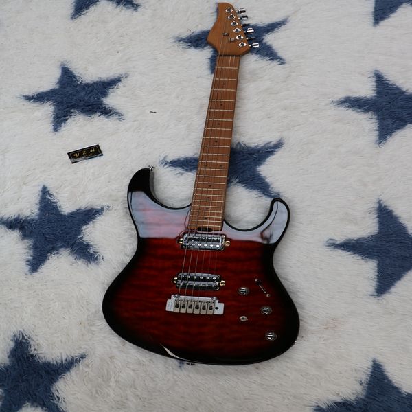 exploding transparent red rock six string electric guitar maple fingerboard high end pickup
exploding transparent red rock six string electric guitar maple fingerboard high end pickup