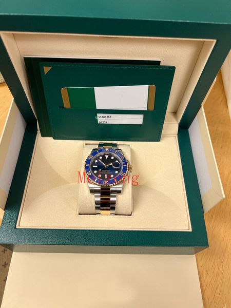 luxury wristwatch date 116613lb 40mm blue dial ceramic bezel two tone bracelet men's automatic watch suy0, Slivery;golden
luxury wristwatch date 116613lb 40mm blue dial ceramic bezel two tone bracelet men's automatic watch suy0, Slivery;golden