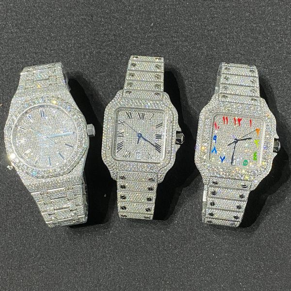 p16 luxury mens watches 4130 movement iced watches for men 3255 montre de luxe watch mosang stone moissanite diamond watchs wristwatch mecha, Slivery;brown
p16 luxury mens watches 4130 movement iced watches for men 3255 montre de luxe watch mosang stone moissanite diamond watchs wristwatch mecha, Slivery;brown