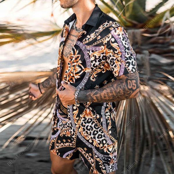 tracksuits fashion hawaiian print short sleeve set beach leopard print men's shirt suit shorts -3xl, Gray
tracksuits fashion hawaiian print short sleeve set beach leopard print men's shirt suit shorts -3xl, Gray