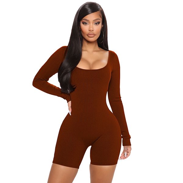 women jumpsuits square neck ribbed long sleeve bodycon rompers shorts jumpsuits, Black;white
women jumpsuits square neck ribbed long sleeve bodycon rompers shorts jumpsuits, Black;white