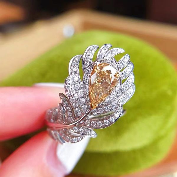 sparkling wedding rings luxury jewelry 925 sterling silver water drop yellow z cz diamond gemstones moissanite party women engagement open a, Slivery;golden
sparkling wedding rings luxury jewelry 925 sterling silver water drop yellow z cz diamond gemstones moissanite party women engagement open a, Slivery;golden