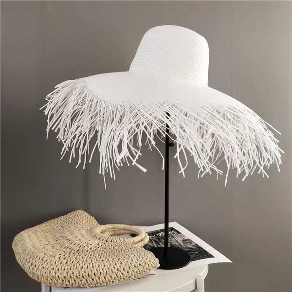 beanie/skull caps 2022 raw edge round silk woven big straw hat summer vacation ladies seaside beach sun hat travel sun hat fashion cap for w, Blue;gray
beanie/skull caps 2022 raw edge round silk woven big straw hat summer vacation ladies seaside beach sun hat travel sun hat fashion cap for w, Blue;gray