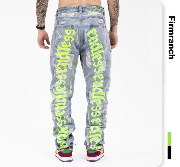 firmranch back letter embroidery jeans for men ins street broken hole homme loose endless denim pants moto trouse8366839, Blue
firmranch back letter embroidery jeans for men ins street broken hole homme loose endless denim pants moto trouse8366839, Blue